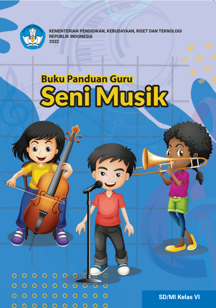 Cover Buku Panduan Guru Seni Musik untuk SD/MI Kelas VI