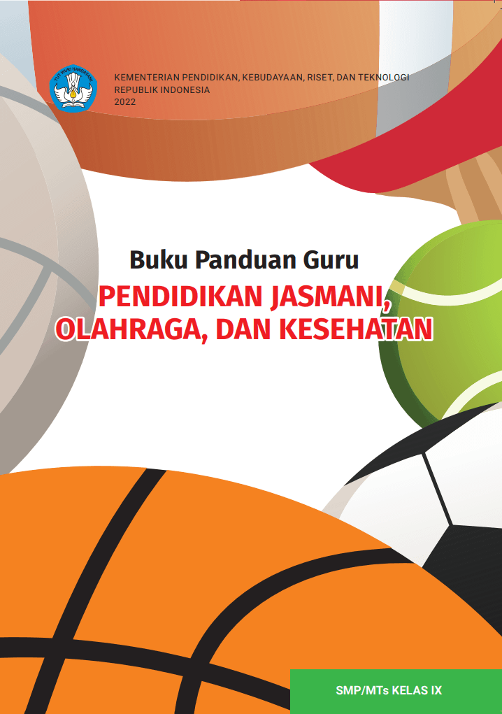 Cover Buku Panduan Guru Pendidikan Jasmani, Olahraga, dan Kesehatan untuk SMP/MTs Kelas IX
