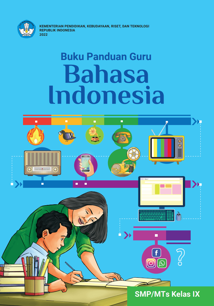 Cover Buku Panduan Guru Bahasa Indonesia untuk SMP/MTs Kelas IX
