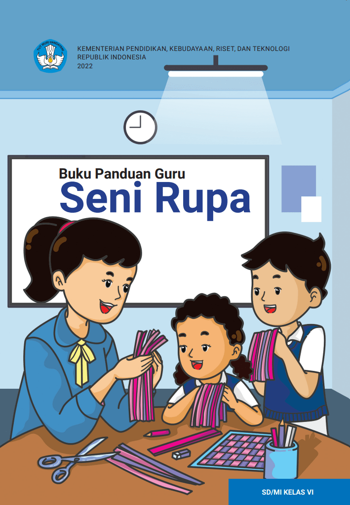 Cover Buku Panduan Guru Seni Rupa untuk SD/MI Kelas VI