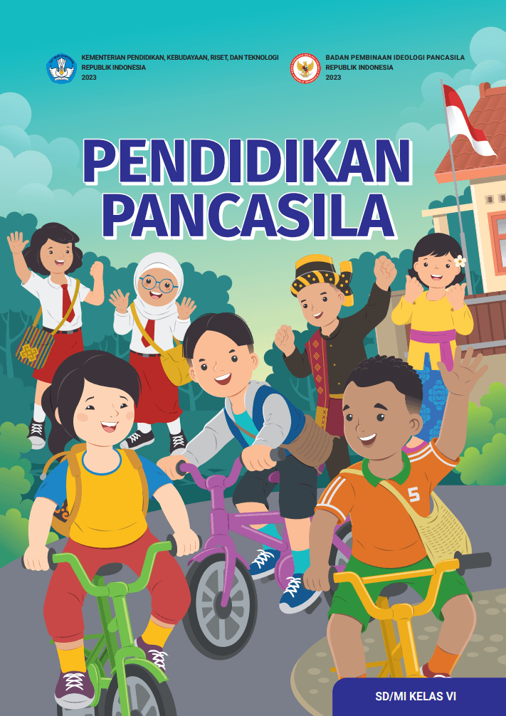 Cover Buku Audio Pendidikan Pancasila untuk SD/MI Kelas VI