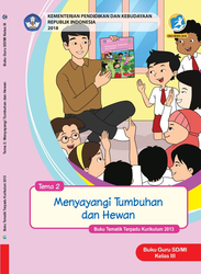 Cover Buku Guru Tema 2 kelas III Menyayangi tumbuhan dan hewan