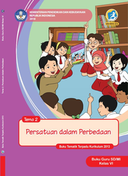 Cover Buku Guru Kelas VI Tema 2 Persatuan Dalam Perbedaan