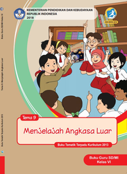 Cover Buku Guru Kelas VI Tema 9 menjelajah angkasa luar