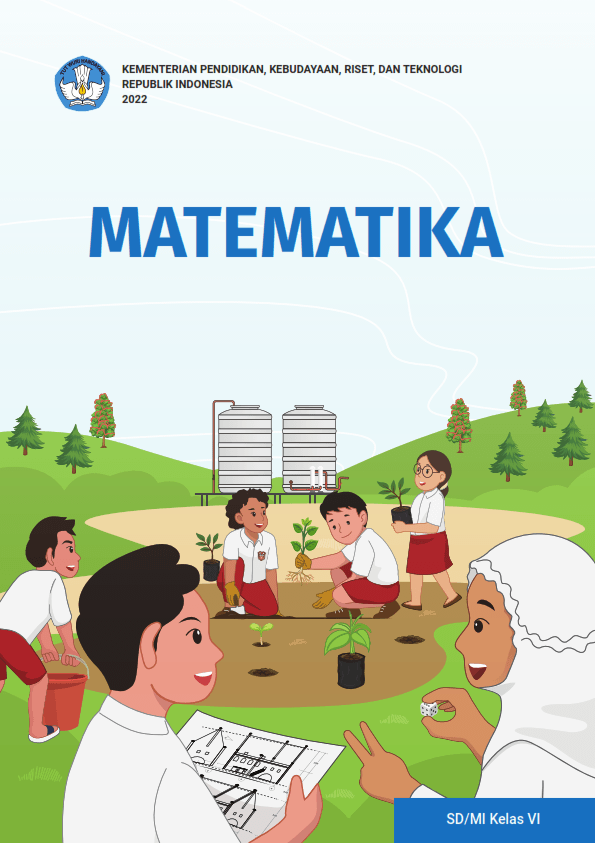 Cover Matematika Kurikulum Merdeka Kelas 6 SD