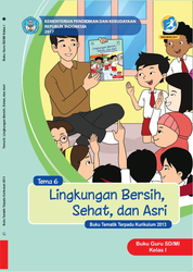 Cover Buku Guru kelas I Tema 6 Lingkungan,Sehatdan Asri